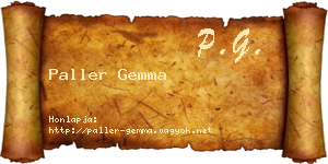 Paller Gemma névjegykártya